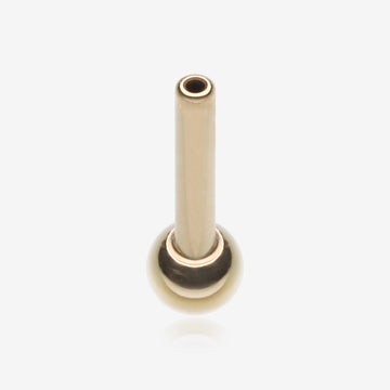 Pure24K Implant Grade Titanium OneFit Threadless Ball End Straight Barbell Part
